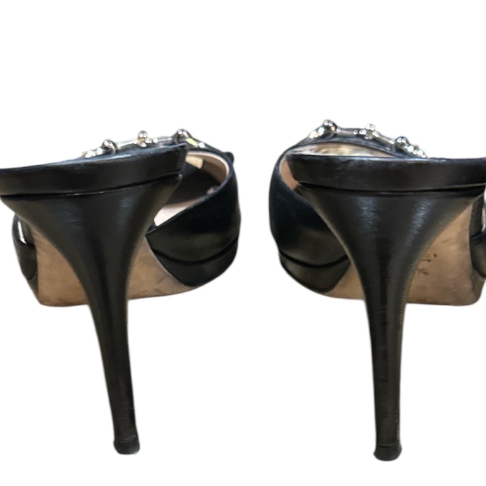 Authentic Black Gucci High Heels Sandals Size 38.5 - Picture 3 of 8